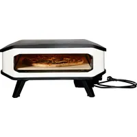 cozze 17" Elektro-Pizzaofen mit Pizzastein 230V/2200W, Digitale Temperatursteuerung, inkl. Frontabdeckung, Schwarzes