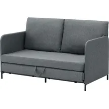 [en.casa] Schlafsofa Soini Polyester 78 x 125 x 67 cm Dunkelgrau mit Kissen