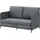 [en.casa] Schlafsofa Soini Polyester 78 x 125 x 67 cm Dunkelgrau mit Kissen