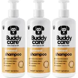 Haferflocken-Hundeshampoo von Buddycare - Shampoo für Hunde mit gereizter Haut - Beruhigend und Feuchtigkeitsspendend - Mit Aloe Vera und Pro-Vitamin B5 (500ml x3)