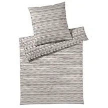 ELEGANTE Desire Gestreift Grau 155 x 220 cm + 80 x 80 cm