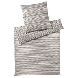 ELEGANTE Desire Gestreift Grau 155 x 220 cm + 80 x 80 cm