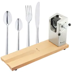 Bergner - Schinkenständer-Set Kollektion Masterpro + Set mit 24 Teilen Besteck aus Edelstahl, Kollektion Delta