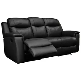 vente-unique Relaxsofa Leder 3-Sitzer - Schwarz - evasion