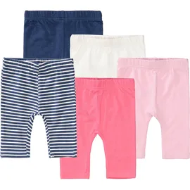 Staccato Leggings STACCATO, Mädchen, Gr. 50/56, Normalgrößen, bunt, Oberstoff: 95% Baumwolle, 5% Elasthan., unifarben mit Farbeinsätzen, Basic, normal, Hosen Leggings, 5er Pack