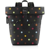 Reisenthel rolltop backpack - urbaner und stylischer Rucksack, modernes Design, geräumiger Rucksack für Freizeit, Arbeitsweg und City-Trip, Couleur:dots