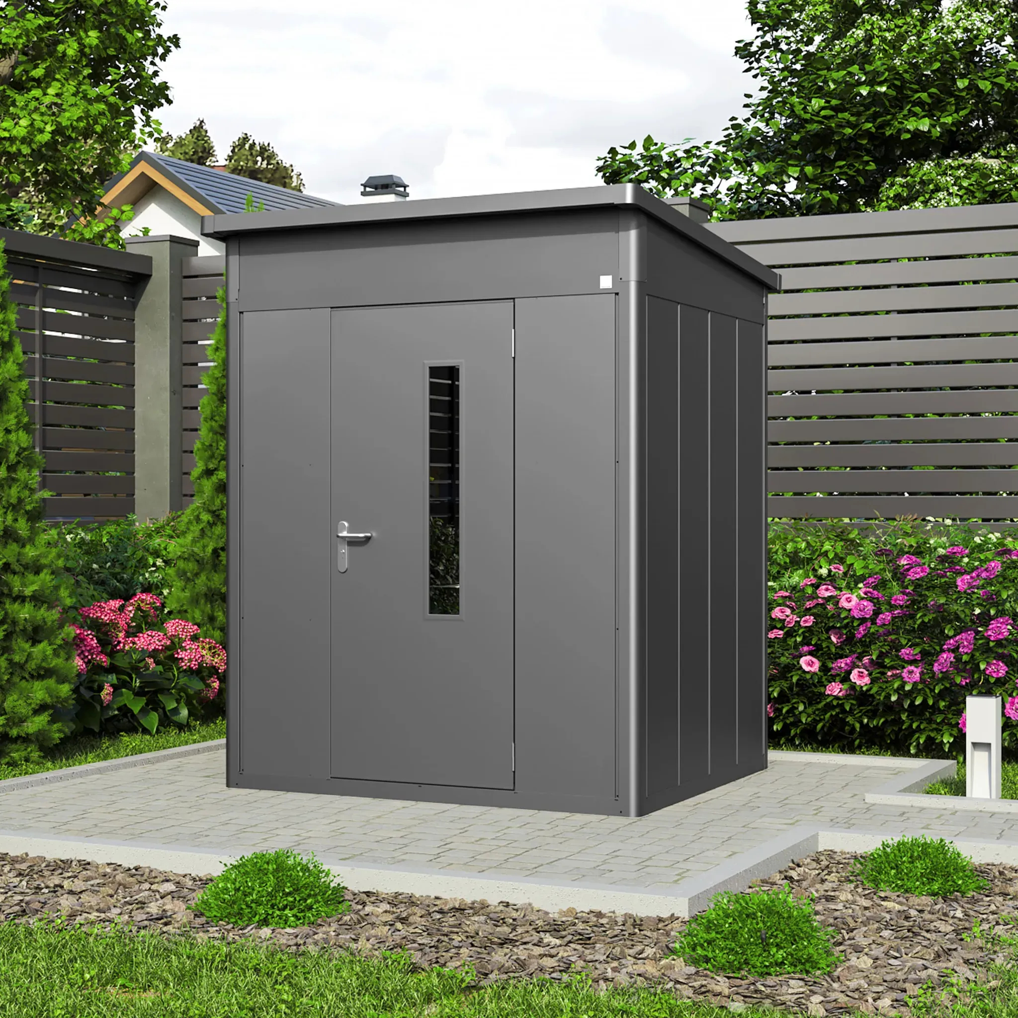 PRIMEYARD  Casetta da giardino 180x158 cm, antracite - (GFPV00909)