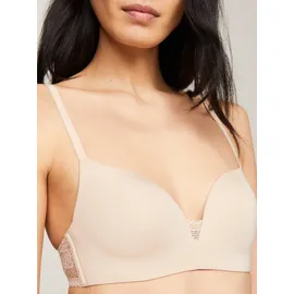 Tommy Hilfiger Push-up-BH "WIRELESS PUSH UP", Damen, Gr. 80, Cup C, beige (misty blush), Jersey, Obermaterial: 79% Polyamid, 21% Elasthan, TOMMY HILFIGER UNDERWEAR, unifarben, körpernah, BHs Push-up-BH, mit Spitze & verstellbaren Trägern