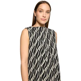 Betty Barclay Sommerkleid A-Linien Schwarz/Beige 46