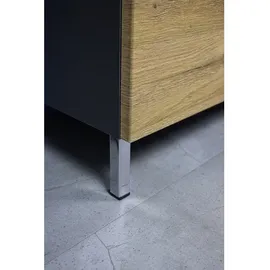 Germania Mauresa Büroschrank 34 x 120 x 34 cm Graphit/Grandson-Eiche-Nb.