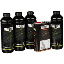 U-POL | Raptor Transportflächen Beschichtung Schwarz inkl. Härter gegen Rost, Korrosion, Salz, Feuchtigkeit & Extreme Temperaturen | haltbarer 2K Schutzlack (3,79 L | Schwarz)