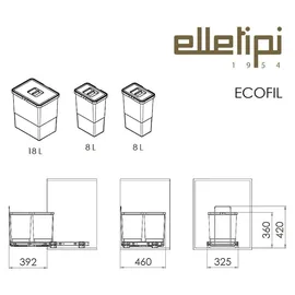 elletipi 1954 Ecofil 34 l Grau