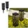 Hi LED Solar Schattenlampen 2er Set 6 x 6 x 28 cm schwarz/weiß