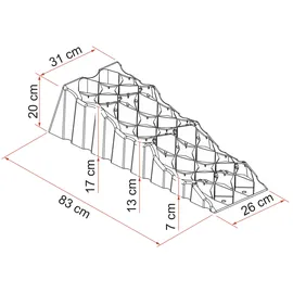 Fiamma Level Up Premium Auffahrkeile 2er-Set Grau