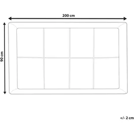 Beliani Doppelter Matratzen Topper Weiß 90 x 200 cm Mikrofaser antiallergischer Weich Härtegra