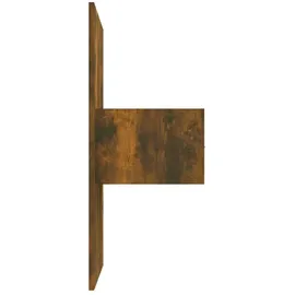 vidaXL Bettkopfteil mit Nachttischen Räuchereiche Holzwerkstoff