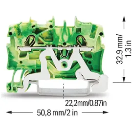 WAGO GmbH& Co. KG Schutzleiterklemme 1,5qmm,grün/gelb 2001-1207