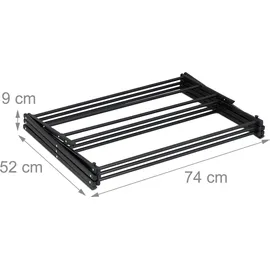 Relaxdays Klappbarer Wäscheständer 7,4 m schwarz