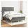 vidaXL Boxspringbett mit Matratze Dunkelgrau 140x200 cm Stoff