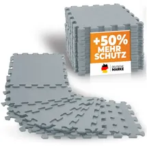 NEOLYMP Bodenschutzmatte Fitness extra Dicke und robuste Gummimatte Fitnessboden - Puzzlematte, Bodem, Gymnastikmatte, Sportmatte, Fitnessmatte Grau 8 Matten | 0,7 m2)
