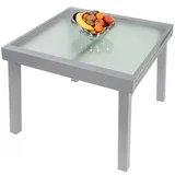 Gartentisch Ausziehtisch Esstisch Gartenmöbel 90-180cm silber DIPLOMAT ib style®