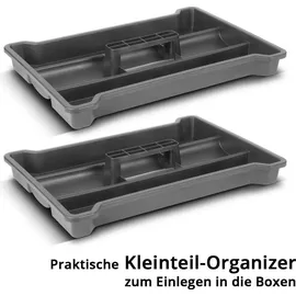STAHLWERK Werkzeugtrolley Kunststoff/Metall schwarz 3 Teile