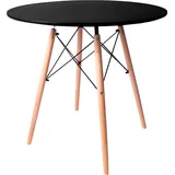 Aga Esstisch 80 cm Schwarz - Schwarz
