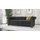 s-style möbel SITZGARNITUR mit Schlaffunktion 3+2+1 Chesterfield Flux Anthrazit Microfaser Vintageoptik