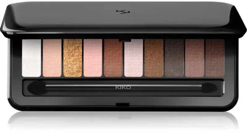 KIKO Milano Soft Nude Palette mit 10 Lidschatten mit einem Pinsel Farbton 02 Warm Tones 7.5 g