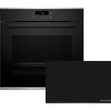 Bosch Einbau-Backofen-Set, HBA271BB3 + HEZ538000 + PVS83KHC1E, Einbau-Backofen, Induktionskochfeld, Clip-Auszug HBDPAL783