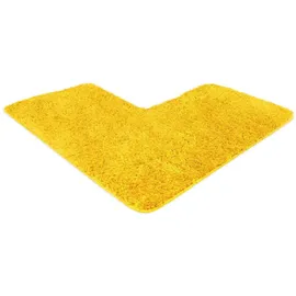 WohnDirect Eckbadematte Gelb 100 x 100 cm