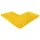 WohnDirect Eckbadematte Gelb 100 x 100 cm