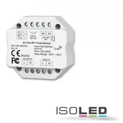 Sys-Pro Dimmer Triac Universal Push Funk 230V 240VA Phasenan- Abschnitt wählbar
