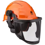 Ratioparts Rockman Forsthelm 2704 FWD, KWF Profi, Netz Edelstahl rostfrei, EN166, EN352, Rot