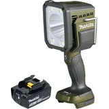 Makita, Arbeitsleuchte, DML 812 T1 Akku Handstrahler 18 V 1250 lm LED Olive Grün Outdoor Adventure Sonderedition + (1250 lm)