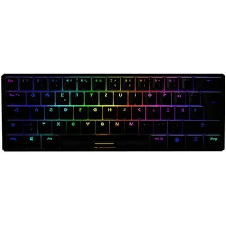 Sharkoon Skiller SGK50 S4 Black, 60% Layout, LEDs RGB, Kailh BLUE, USB, DE (4044951033775)