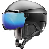 ATOMIC SAVOR VISOR STEREO Skihelm mit Visier Dunkelrot - Größe M - Maximale Stoßdämpfung - Active Aircon Belüftungssystem - Hochwertige Verspiegelung für klare Sicht