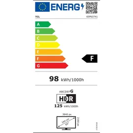 TCL 65P637 65 Zoll LED 4K HDR Google TV