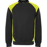 Fristads Sweatshirt 7148 GSM - Schwarz/Gelb/4XL 300510-982-4XL