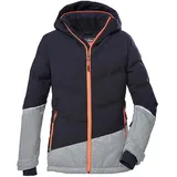 KILLTEC Mädchen Skijacke/Steppjacke mit Kapuze und Schneefang KSW 178 GRLS SKI QLTD JCKT, schwarz blau, 140,