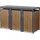 ML-Design Mülltonnenbox 3er 200 x 80 x 116,3 cm braun