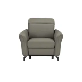 Uno Relaxsessel Basel Leder 99 x 87 x 96 cm Grau elektrisch