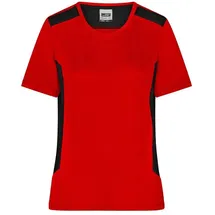 James & Nicholson Damen T-Shirt - James - Nicholson Red/Black L"