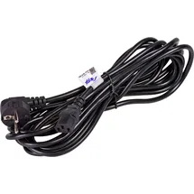 Akyga Strom Anschlusskabel [1x Kaltgeräte-Buchse C13 - 1x Schutzkontakt-Stecker] 5.00 m Schwarz