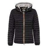 CAMEL ACTIVE Damen leichte Steppjacke mit Abnehmbarer Kapuze Schwarz, womenswear-36 - 36