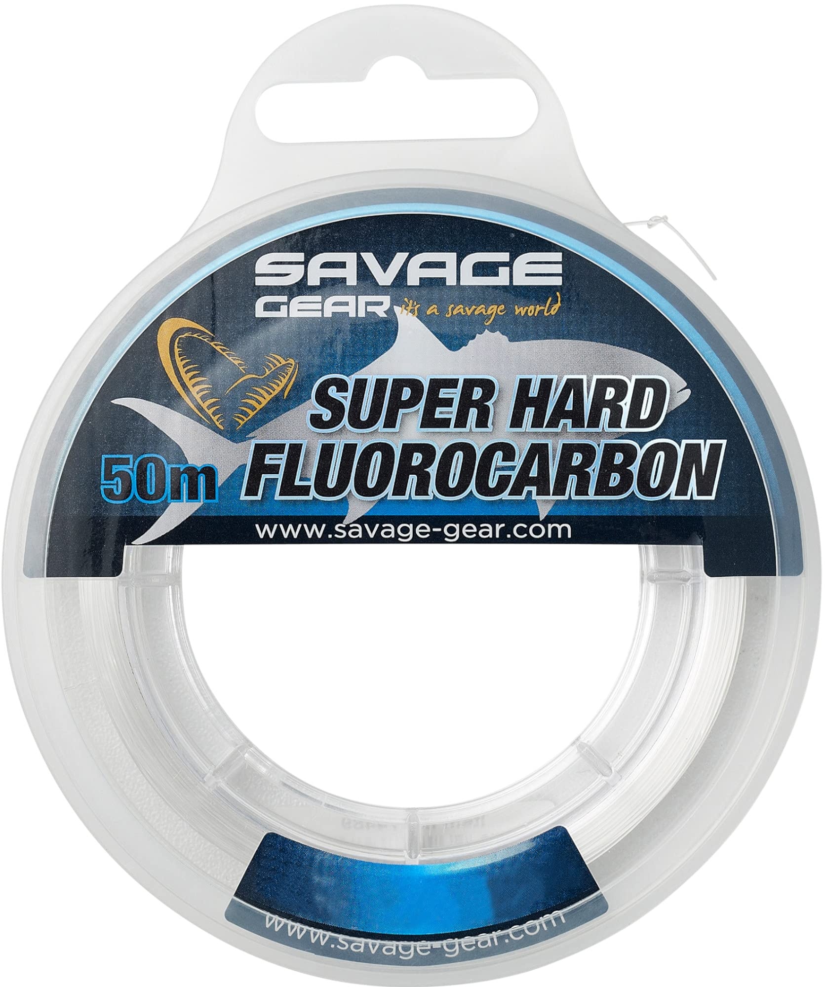 Savage Gear 0,68mm 22,4kg Super Hard Fluorocarbon 50m, Vorfachschnur zum Hochseeangeln, Meeresschnur für Vorfächer, Vorfachmaterial für Meeresvorfächer, Schnur