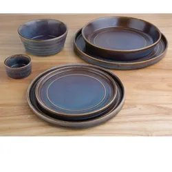 Gastronoble 12 Olympia Cavolo flache, runde Teller | schillernd | 18cm | Porzellan