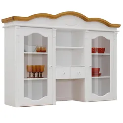Aufsatzschrank HOME AFFAIRE "Bavaria", gelb (weiß, honigfarben), Schränke, Breite 165 cm, aus massiver Kiefer, FSC