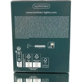 Lumineo Lichterkette Cluster 1128 LED 10,5 m, schwarzes Kabel klassisch warm weiß | warmweiß / - Schwarz