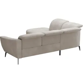 sit&more Ecksofa SIT & MORE "Zoe", grau (elefant), B:300cm H:87cm T:267cm, 100% Polyester, Sofas, Ecksofa, ink.Sitztiefenverstellung, wahlweise mit Kopfteilverstellung